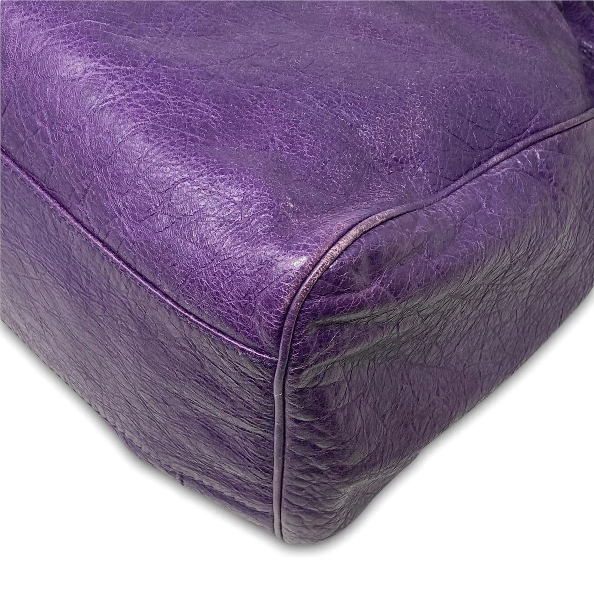 Balenciaga Purple Motorcycle Velo Bag