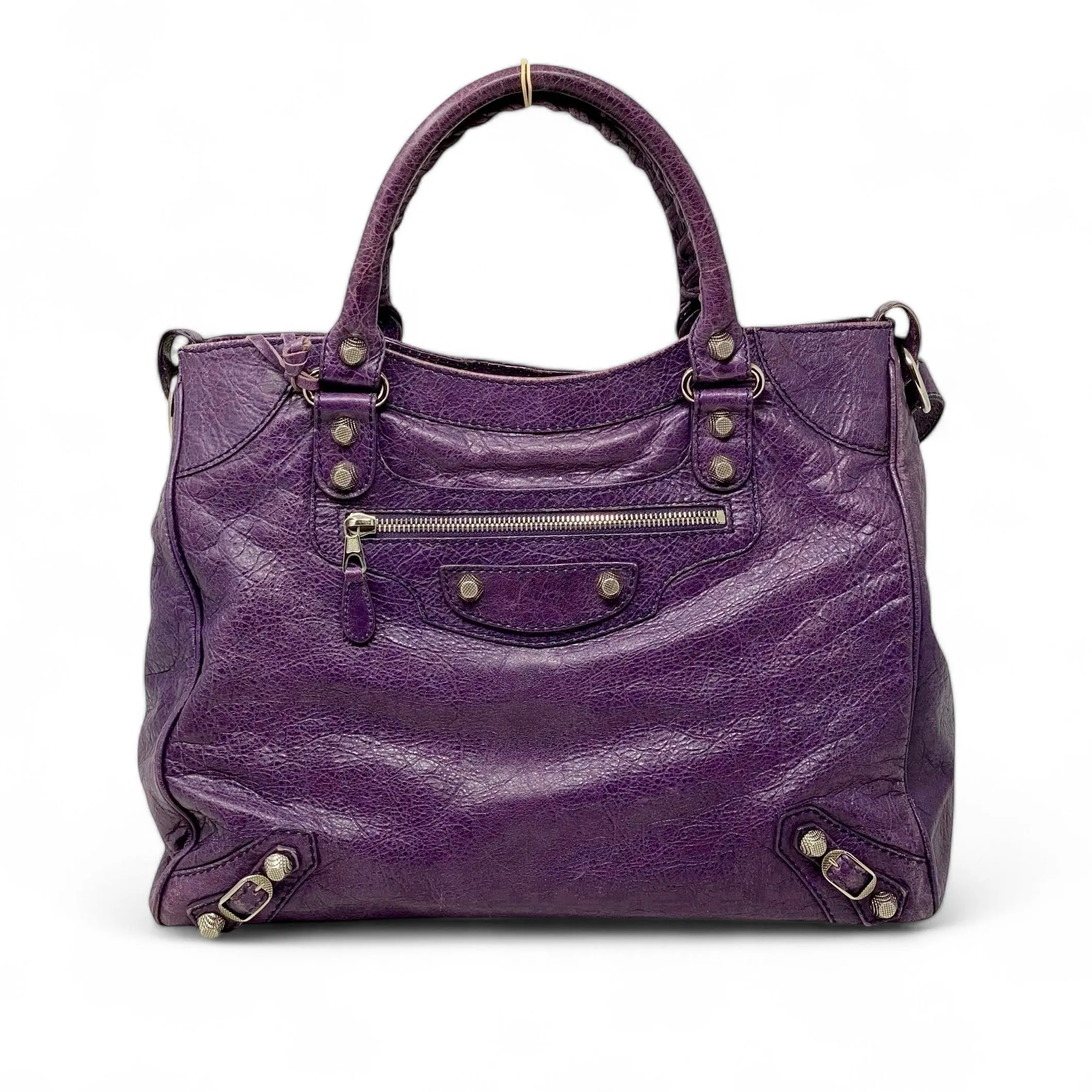 Balenciaga Purple Motorcycle Velo Bag