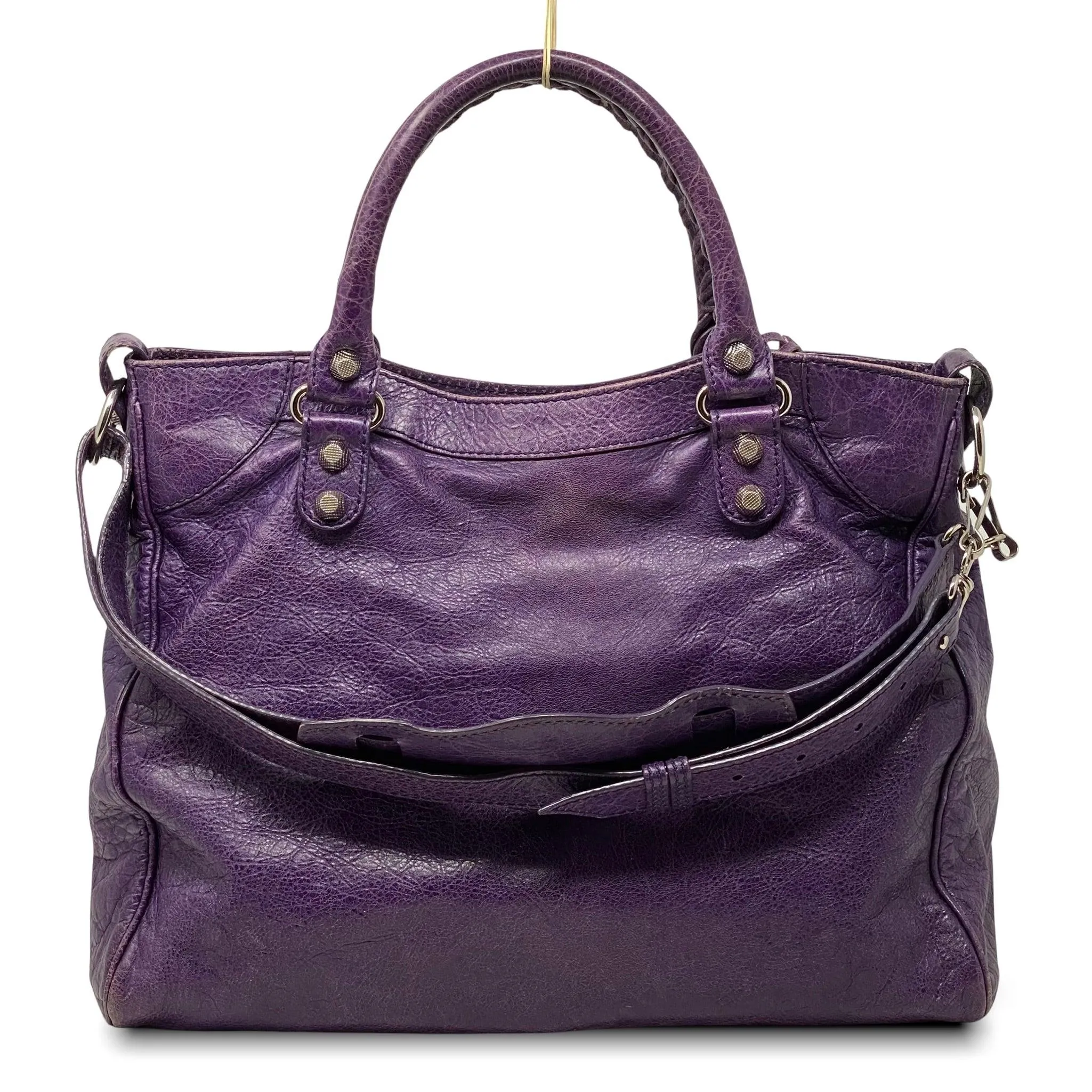 Balenciaga Purple Motorcycle Velo Bag