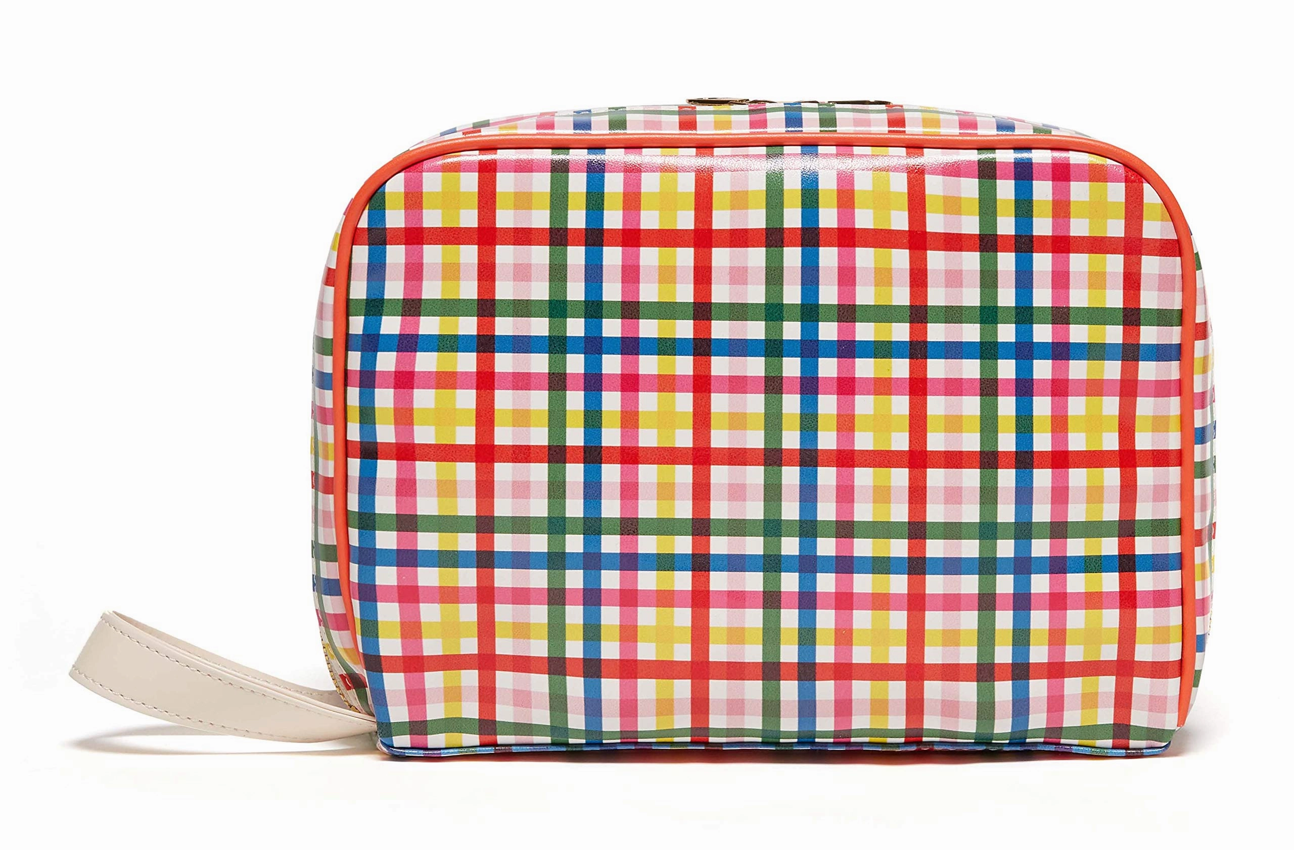 Ban.do Women's Vegan Leather Getaway Toiletry Bag Travel Organizer, Block Party
