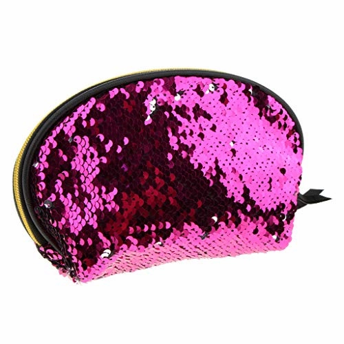 Baoblaze Women's Mermaid Sequin Cosmetic Bag Coin Card Purse Toiletry Travel Makeup - 02