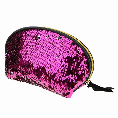 Baoblaze Women's Mermaid Sequin Cosmetic Bag Coin Card Purse Toiletry Travel Makeup - 02