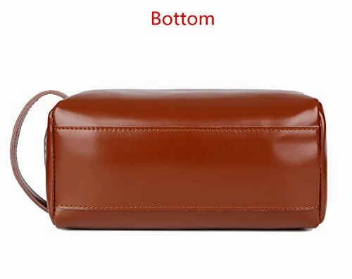 Baosha Xs-03 Leather Travel Toiletry Bag Shaving Dopp Kit Cosmetic Organizer Bags For Men And Women