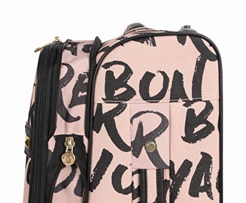 BCBGeneration BCBG Luggage Perf-ECT Expandable 28'' Softside Suitcase With Spinner Wheels (28in, Perf-ECT Pink)