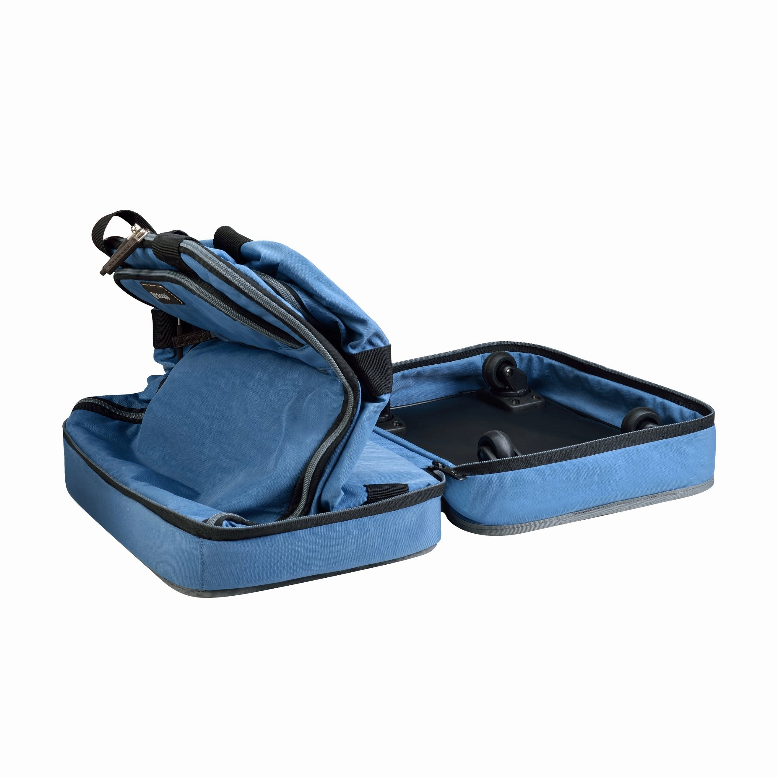 Biaggi Zipsak Micro-Fold Spinner Suitcase- 31-Inch Luggage - As Seen on Shark Tank - Winter Blue