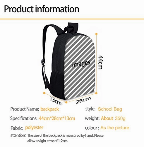 Bigcardesigns Dachshund Fashion Travel Shoulder Bag Kids Schoolbag Sports Backpack Unisex