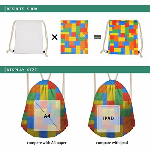 Bigcardesigns Drawstring Backpack Sport Sack Bag Fashion Robot Tiger Print