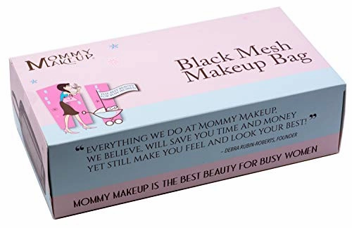 Black Mesh Makeup Bag, Cosmetic Bag, Toiletry Bag, Travel-friendly, Series 2 by Mommy Makeup.