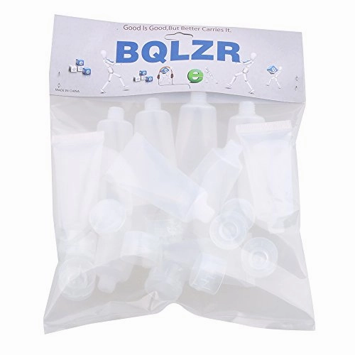 BQLZR 20ml Transparent Mini Soft Empty Cosmetic Travel Plastic Packing Bottle Container Pack of 10
