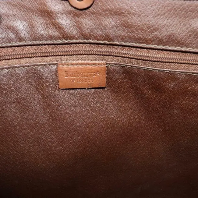 Burberry Early Two Way Style Bodyshoulder Purse Brown Suede And Haymarket Nova Check With Knights Pl
