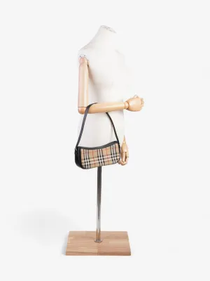 Burberry Shoulder Bag Check Coated Canvas