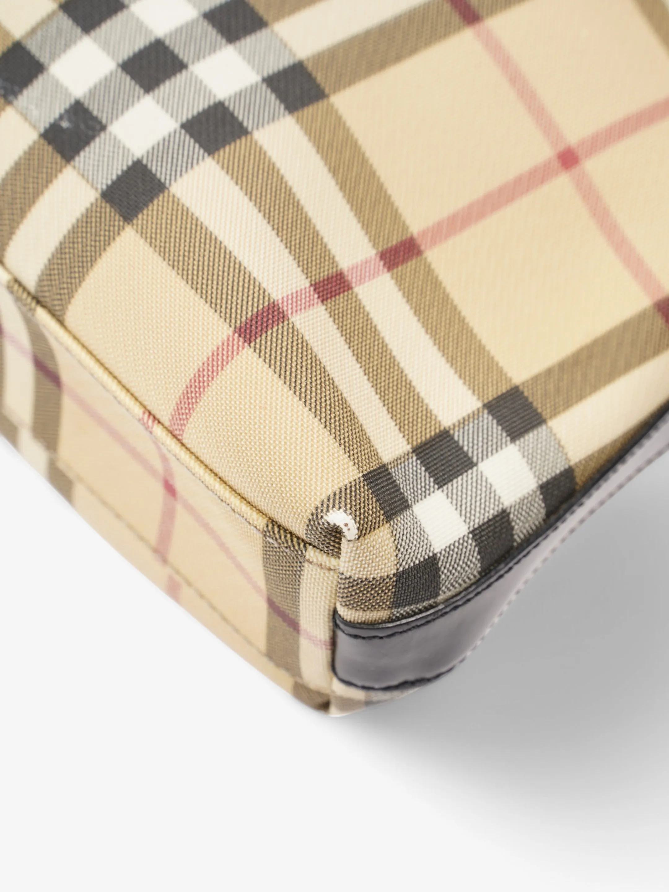 Burberry Shoulder Bag Check Coated Canvas