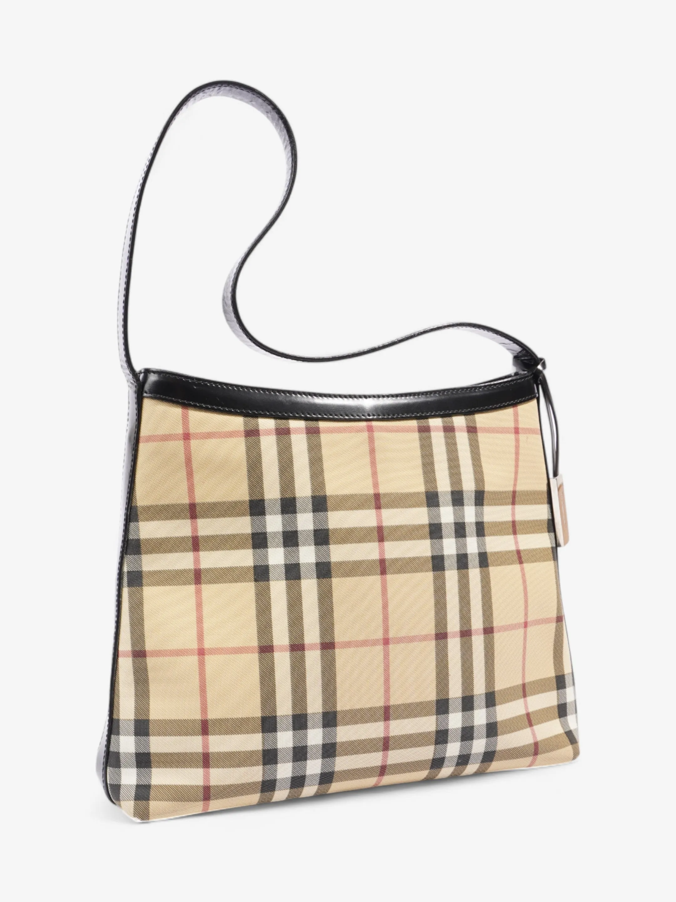 Burberry Shoulder Bag Check Coated Canvas