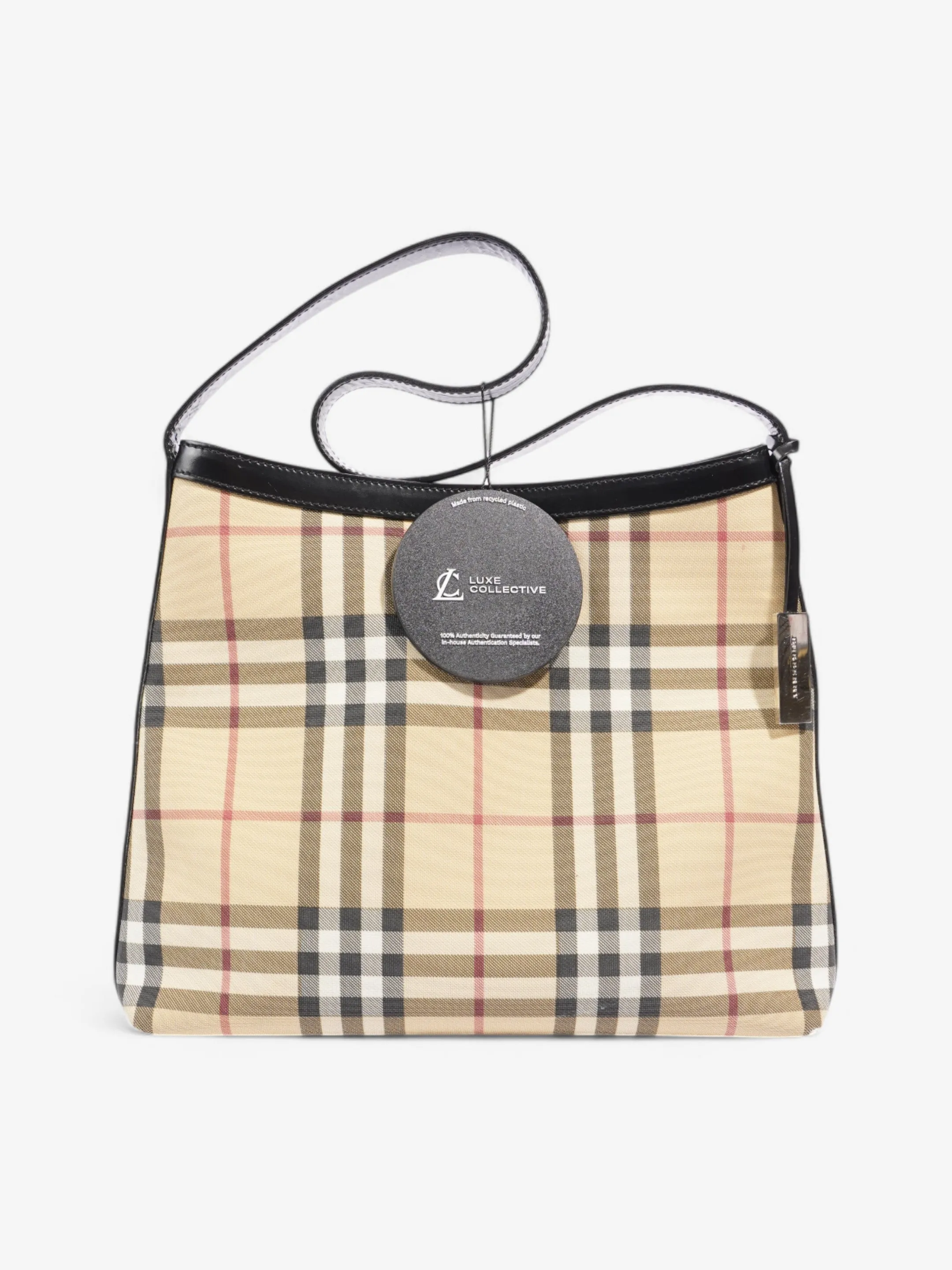 Burberry Shoulder Bag Check Coated Canvas