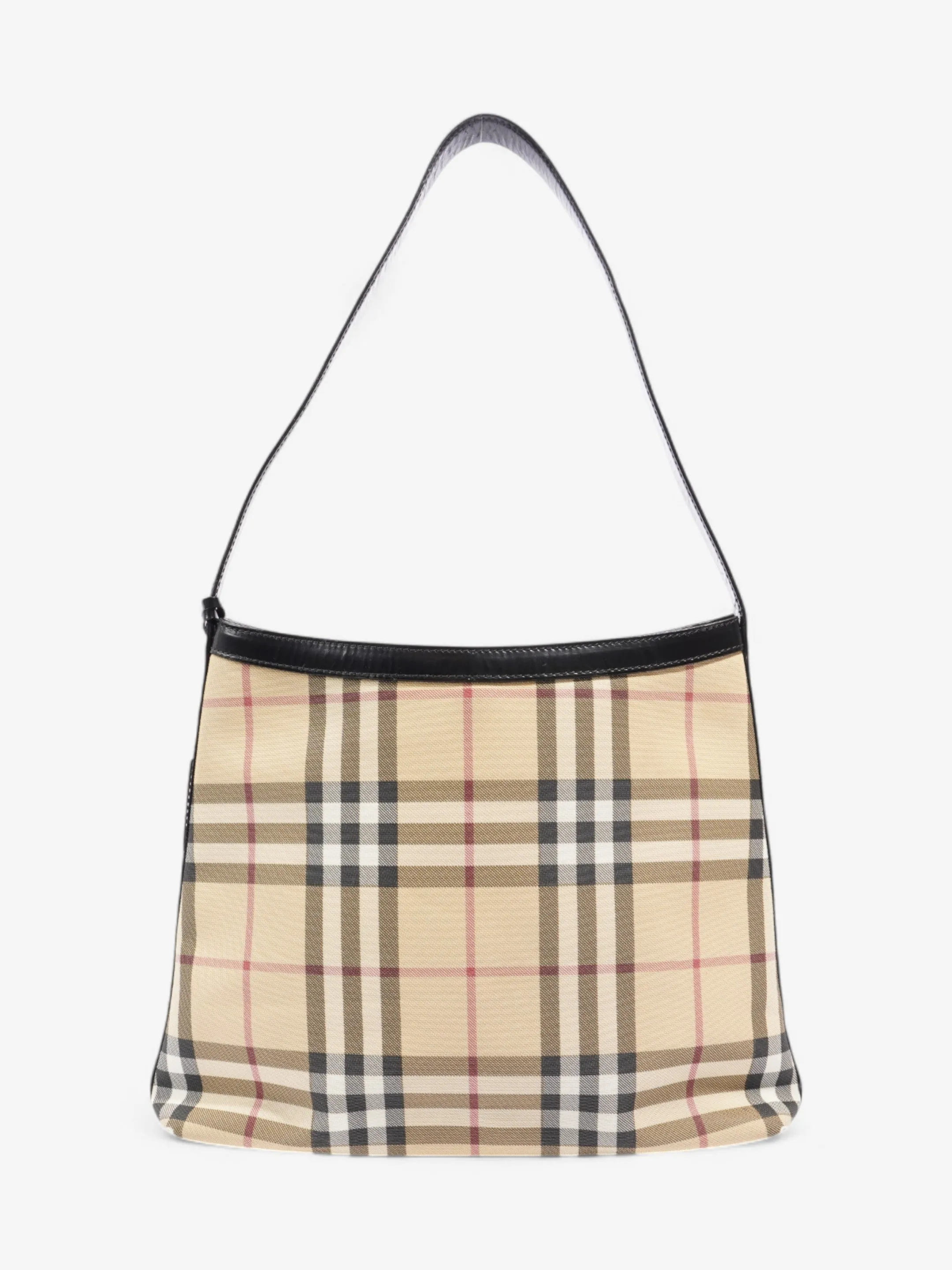 Burberry Shoulder Bag Check Coated Canvas