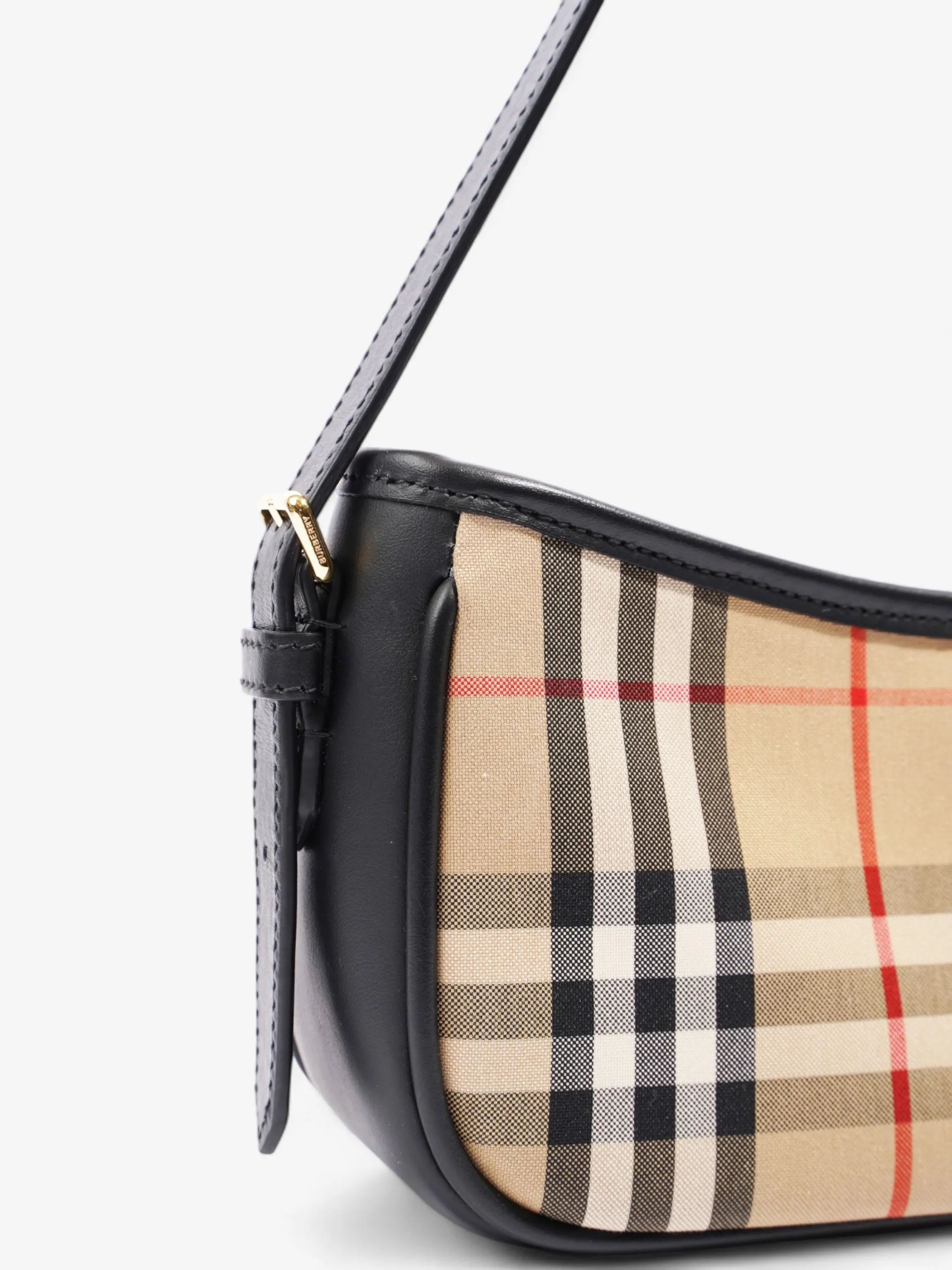 Burberry Shoulder Bag Check Coated Canvas