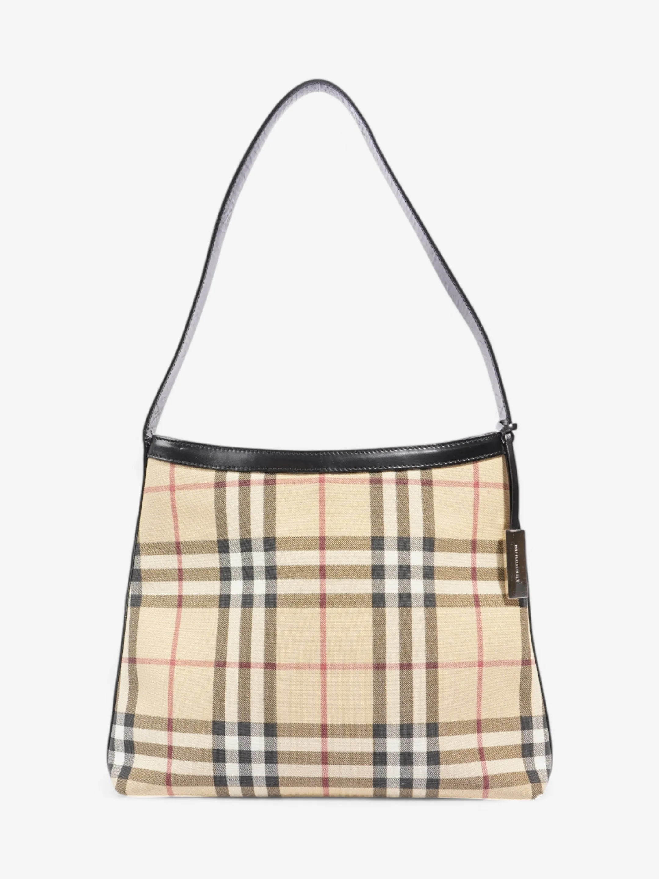 Burberry Shoulder Bag Check Coated Canvas