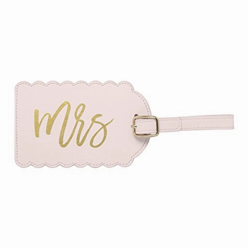 C.R. Gibson Luggage Tag Measures 2.5" X 4.5"-Mr & Mrs