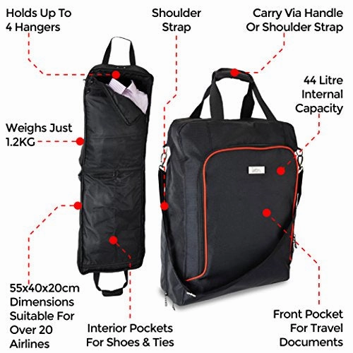 Cabin Max Garment Bags Carry on Luggage - Suitable for Carrying Both a Suit or a Dress -