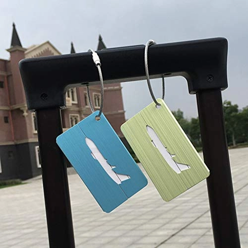 Carise New Brushed Aluminium Luggage Tags Suitcase Label Address ID Baggage Tag Travel