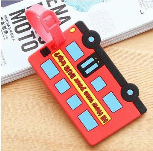 Cartoon Stitch Luggage Tag Travel Accessories Silica Gel Suitcase ID Address Holder Baggage