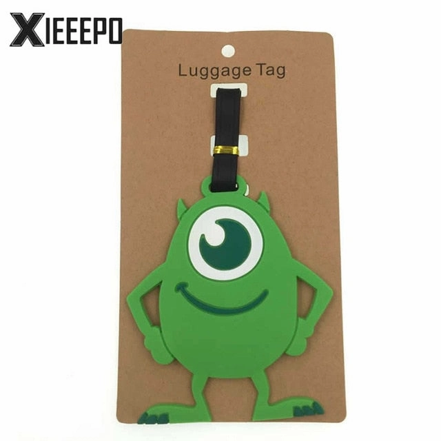 Cartoon Stitch Luggage Tag Travel Accessories Silica Gel Suitcase ID Address Holder Baggage