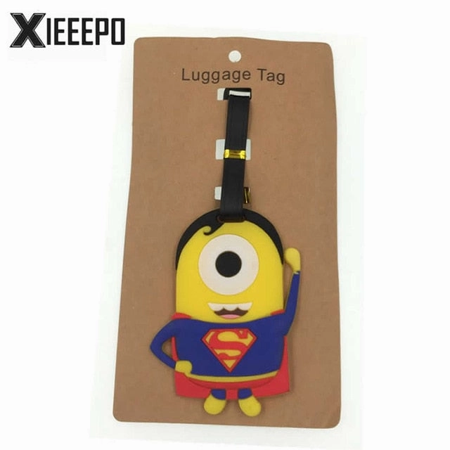Cartoon Stitch Luggage Tag Travel Accessories Silica Gel Suitcase ID Address Holder Baggage
