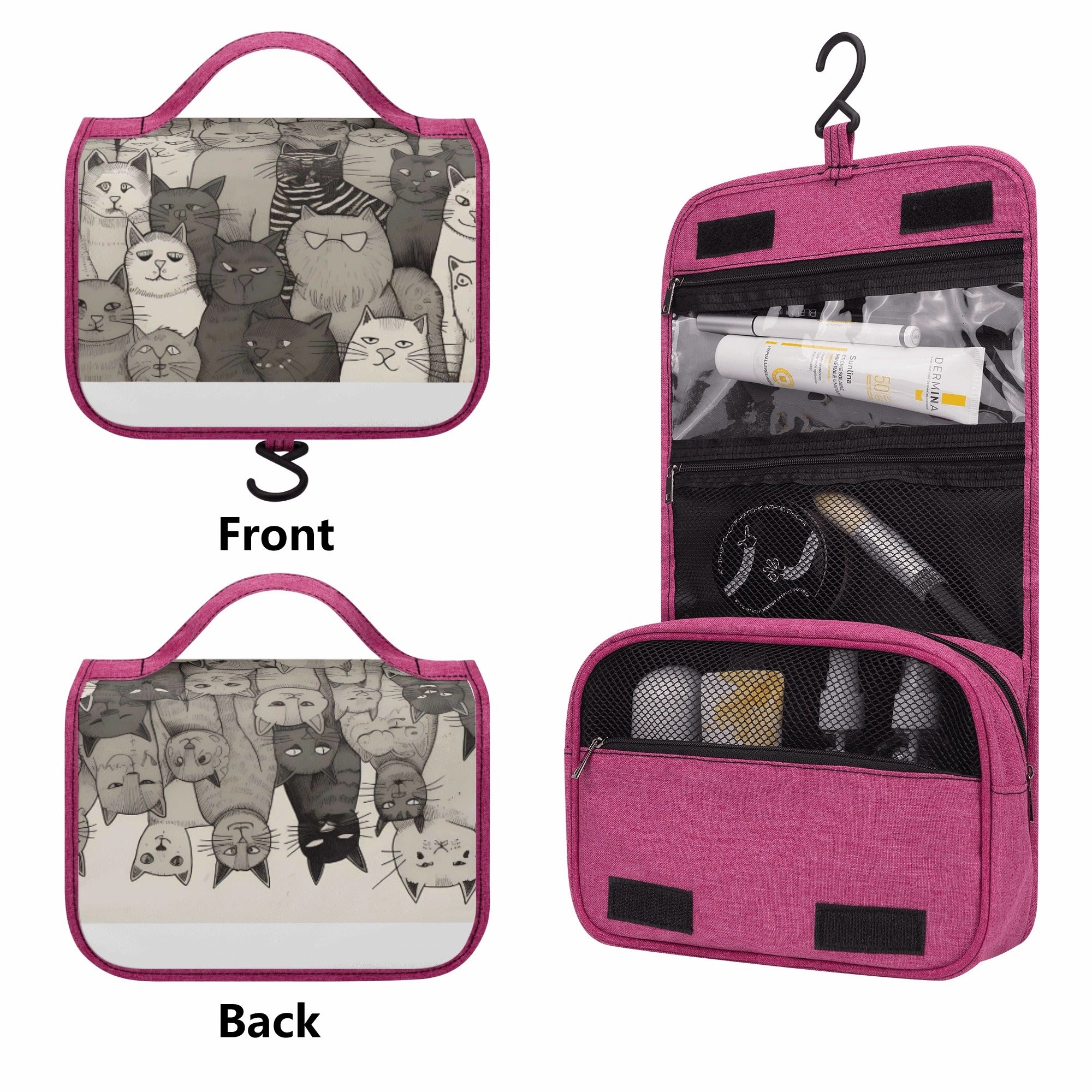 Cat Print  ToiletryCosmetic Travel Bag