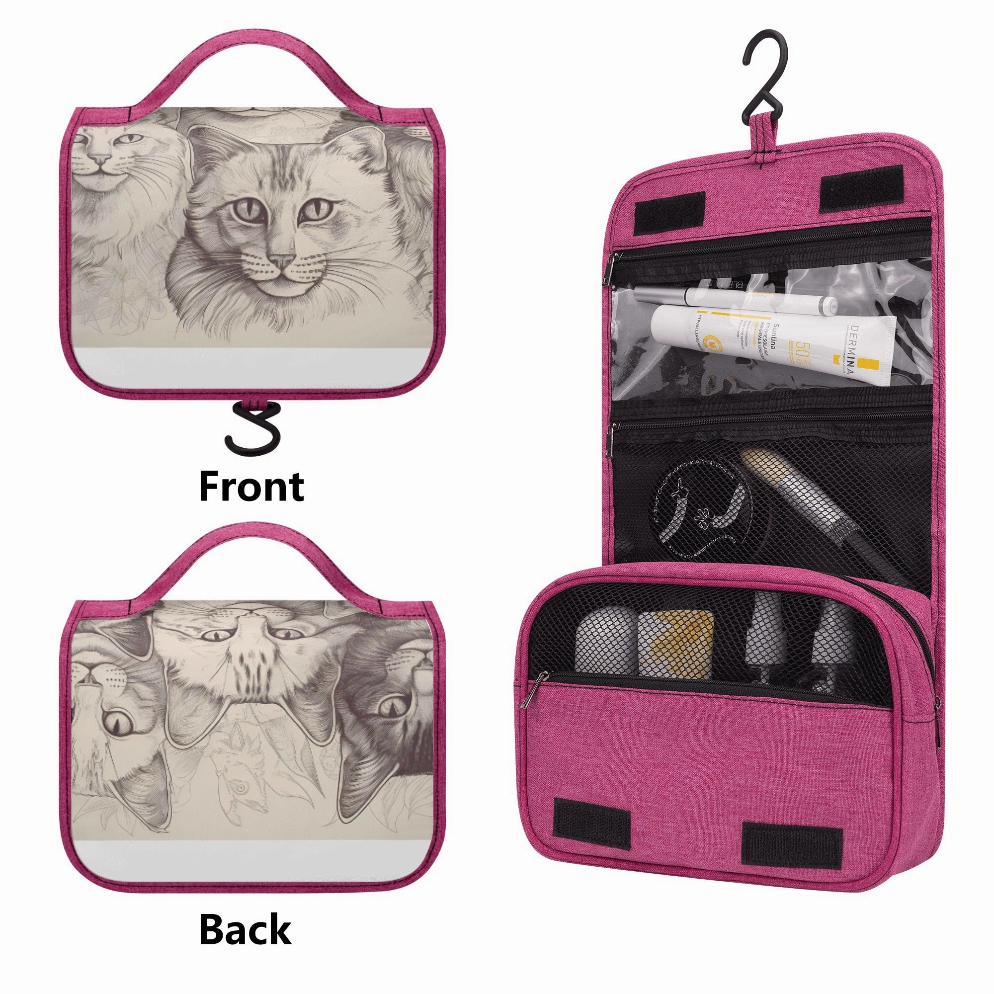 Cat Print  ToiletryCosmetic Travel Bag