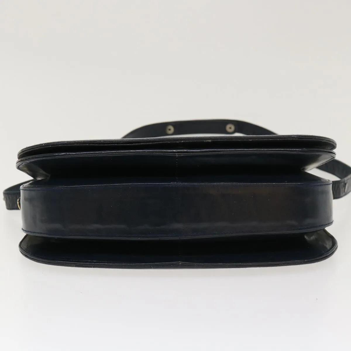 Celine C Macadam Canvas Horse Carriage Shoulder Bag Navy  39948