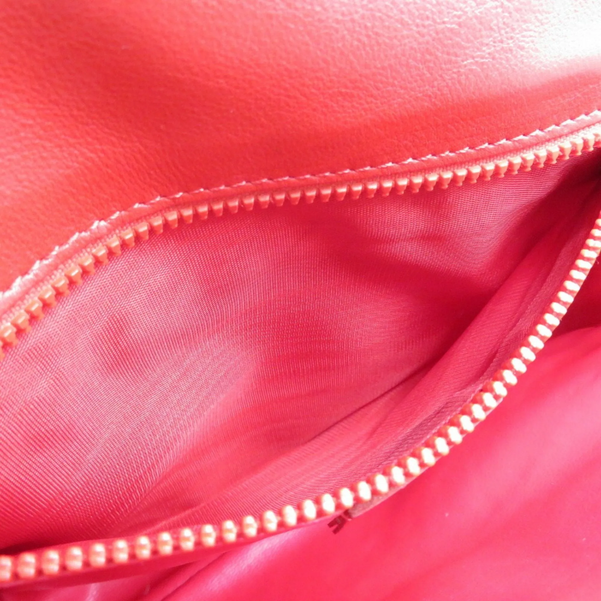 Celine leather red chain shoulder bag
