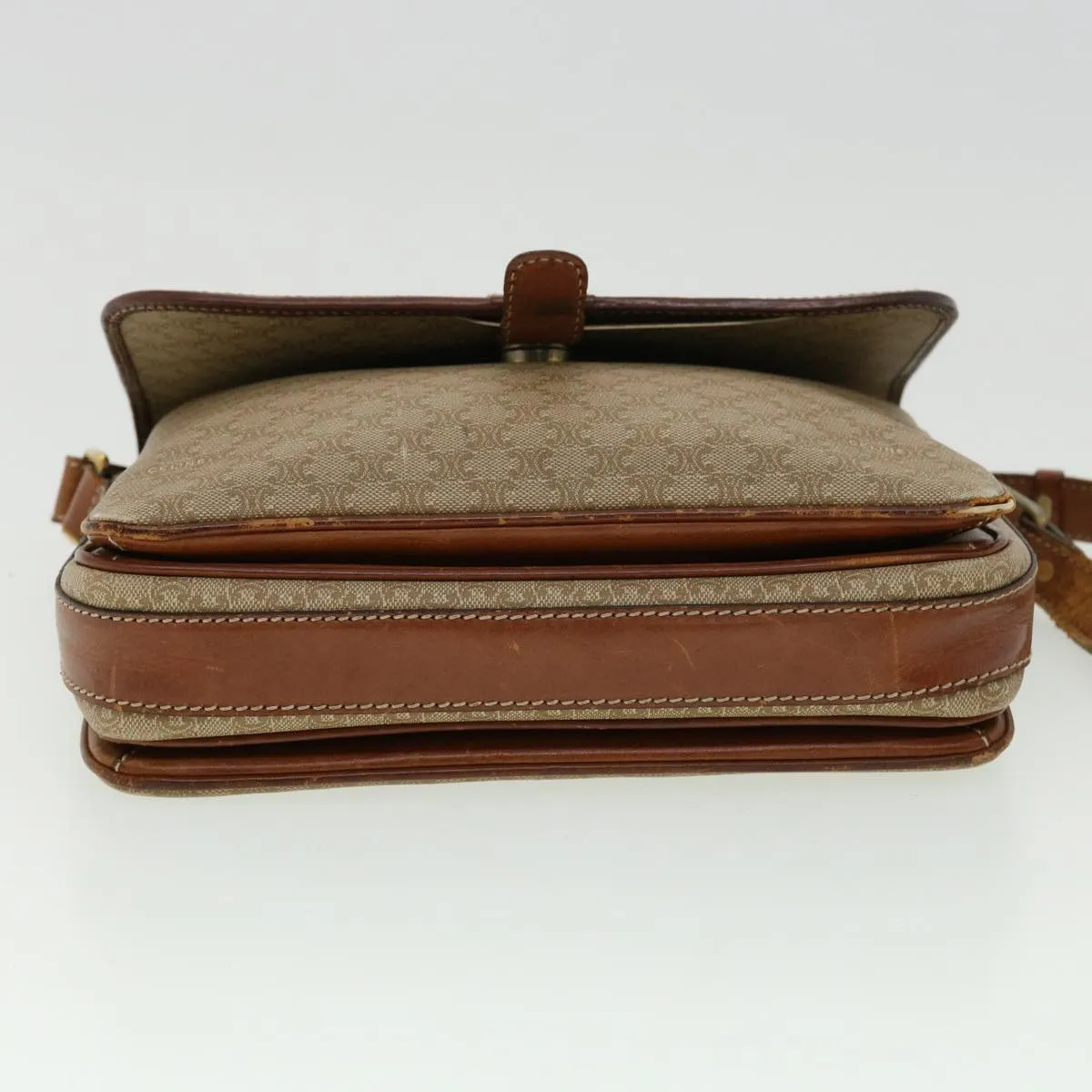Celine Macadam Canvas Shoulder Bag Beige  ki2254