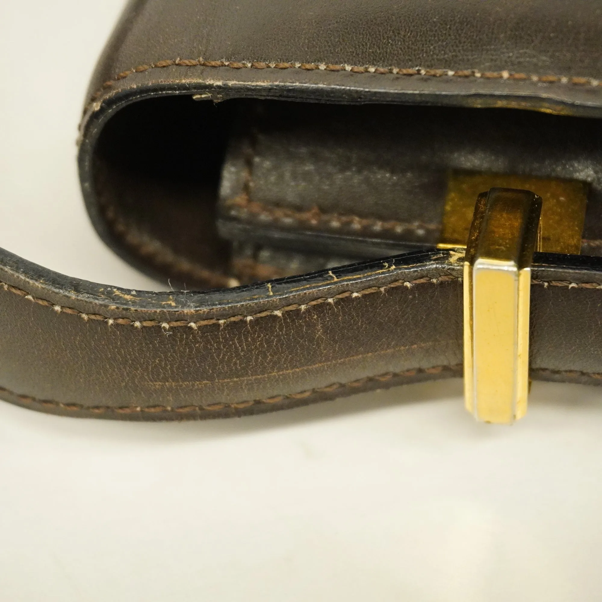 Celine  Shoulder Bag Carriage Metal Fittings Women's Leather Shoulder Bag