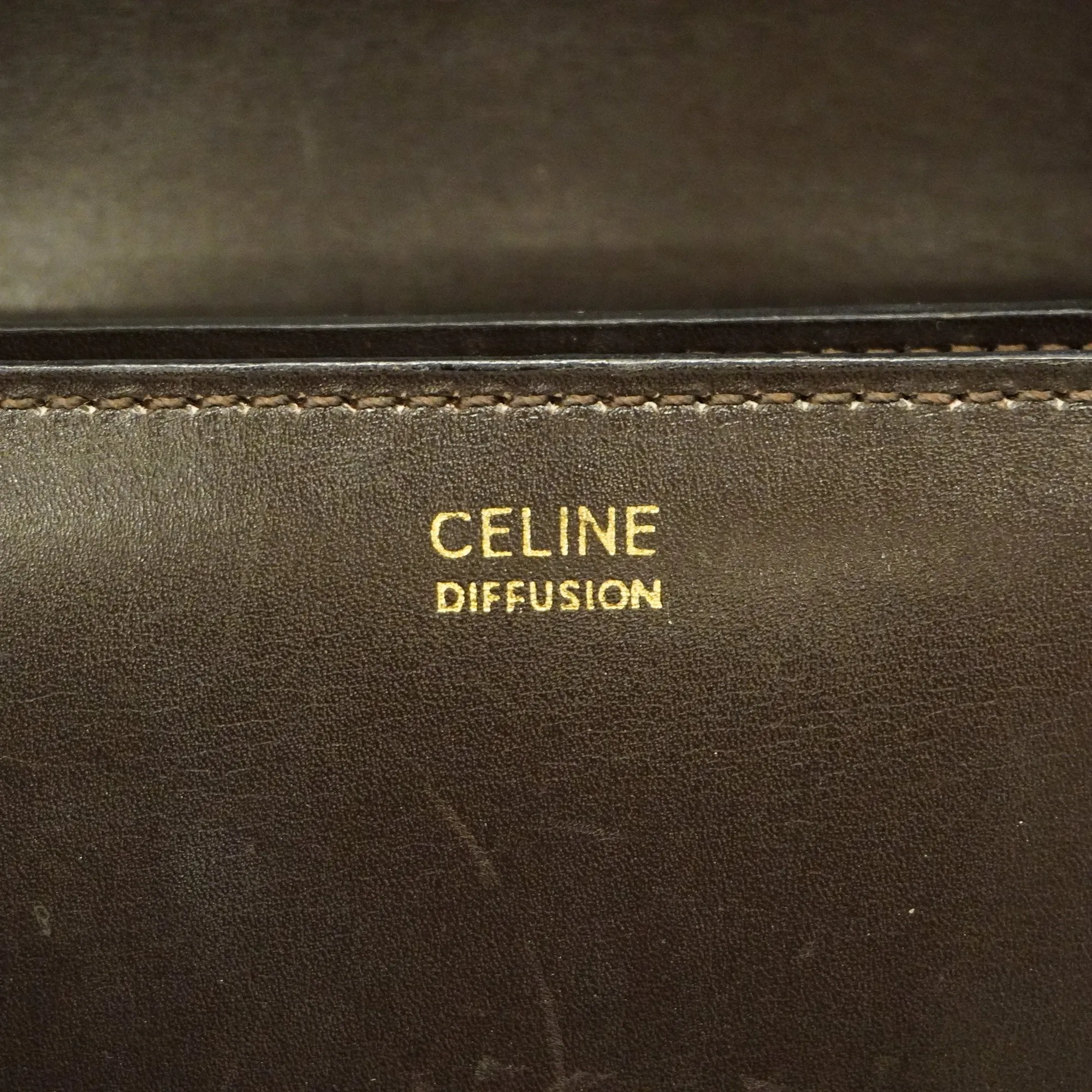 Celine  Shoulder Bag Carriage Metal Fittings Women's Leather Shoulder Bag