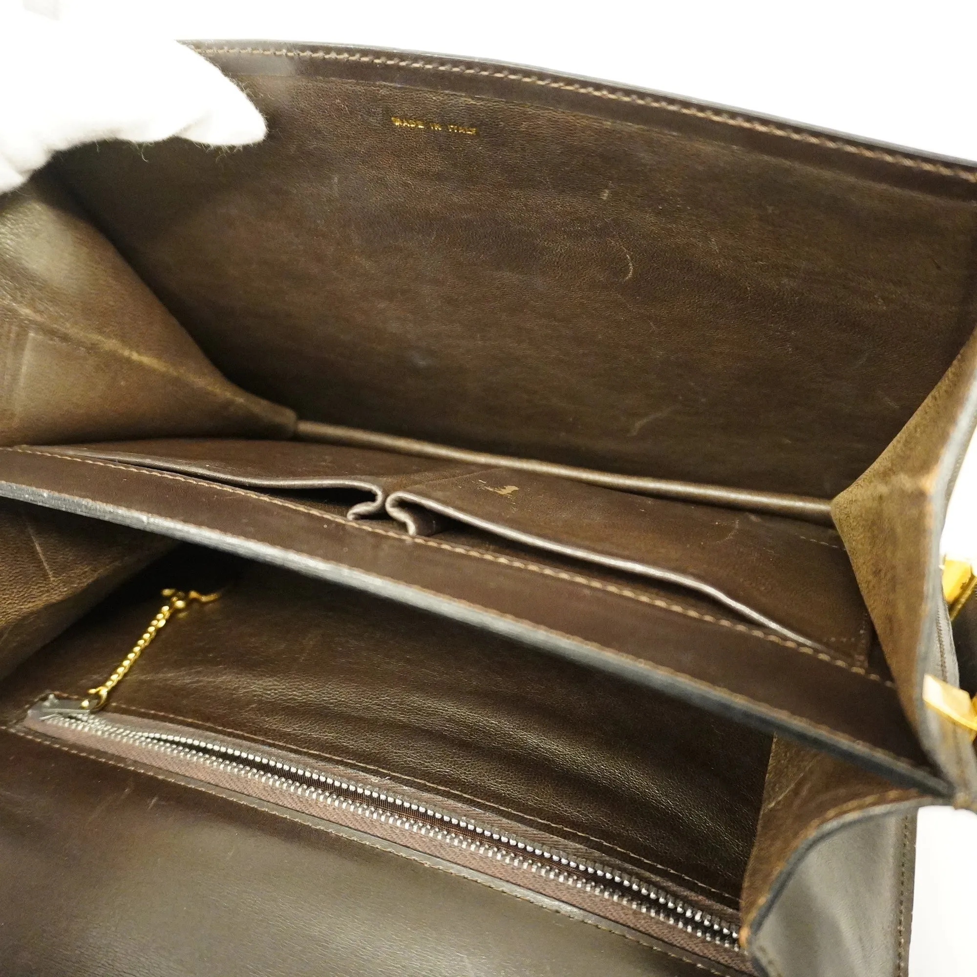 Celine  Shoulder Bag Carriage Metal Fittings Women's Leather Shoulder Bag