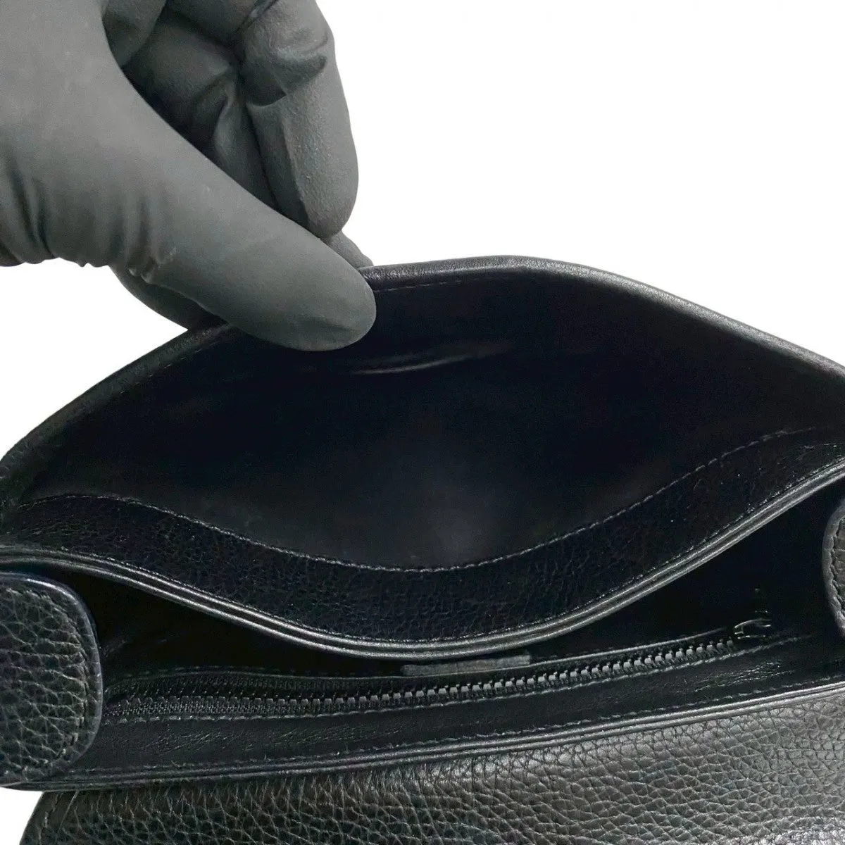 CELINE Shoulder Bag leather black