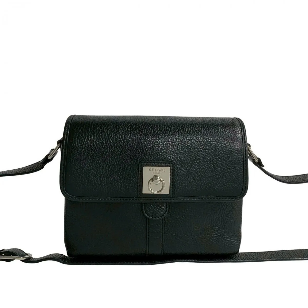 CELINE Shoulder Bag leather black