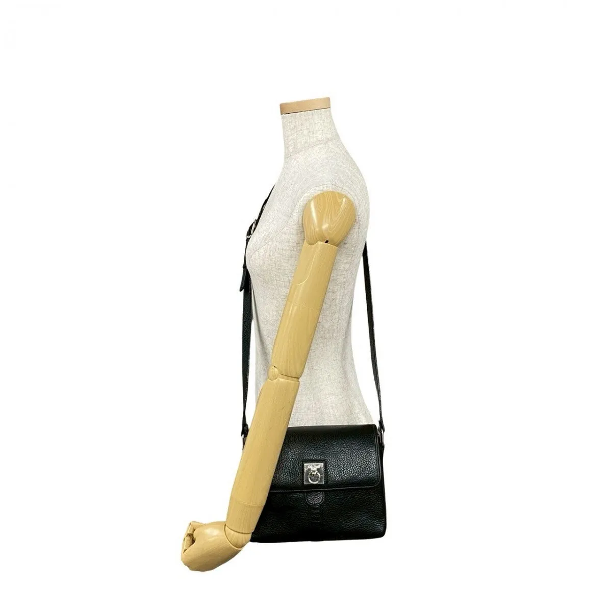 CELINE Shoulder Bag leather black