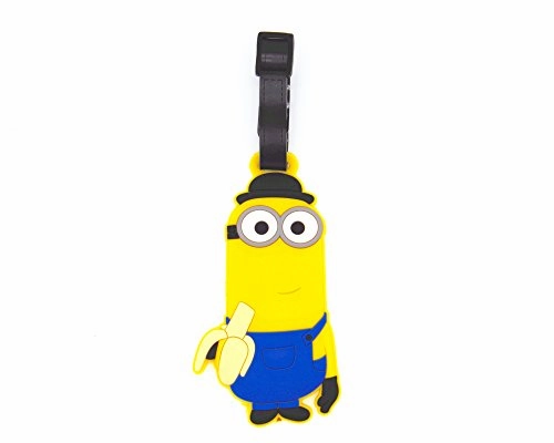 Celldesigns Set Of 3 Minions Luggage Tag Suitcase Id Tag With Adjustable Strap (Minions In Jeans)