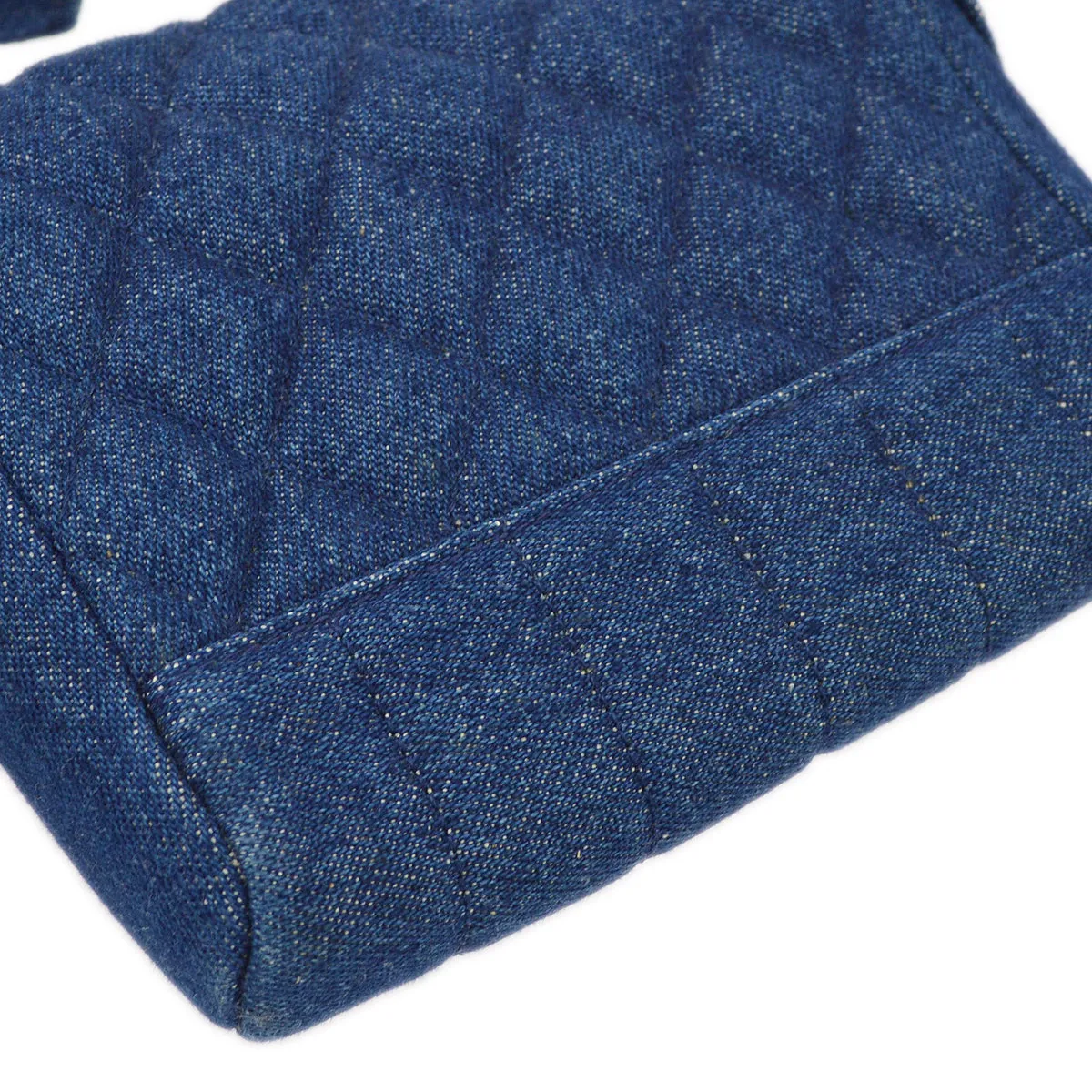 Chanel 1989-1991 Denim Straight Flap Shoulder Bag