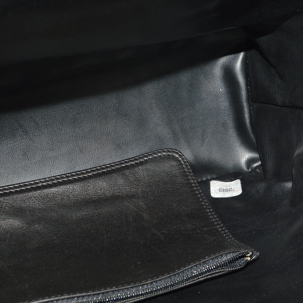 Chanel 1991-1994 Black Lambskin Triple CC Bucket Shoulder Bag