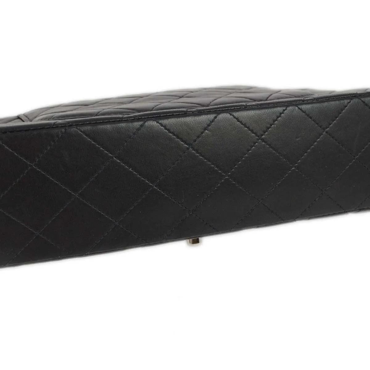Chanel 2000-2001 Black Lambskin Medium Classic Double Flap Shoulder Bag