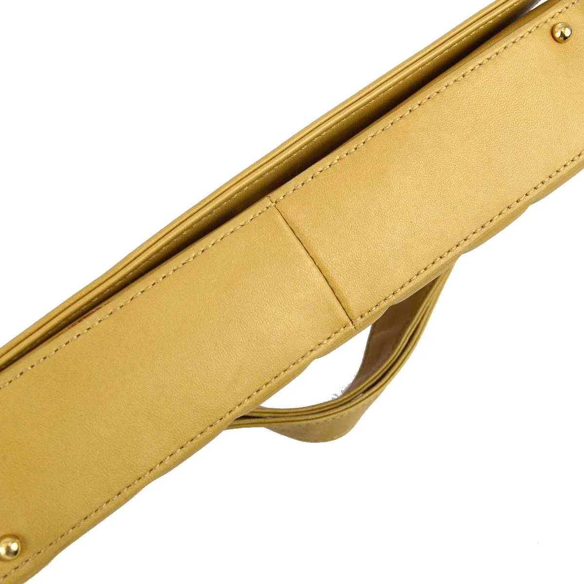 Chanel 2003-2004 Beige Lambskin Choco Bar Shoulder Bag