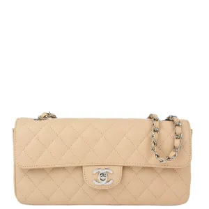 Chanel 2008-2009 Beige Caviar East West Shoulder Bag