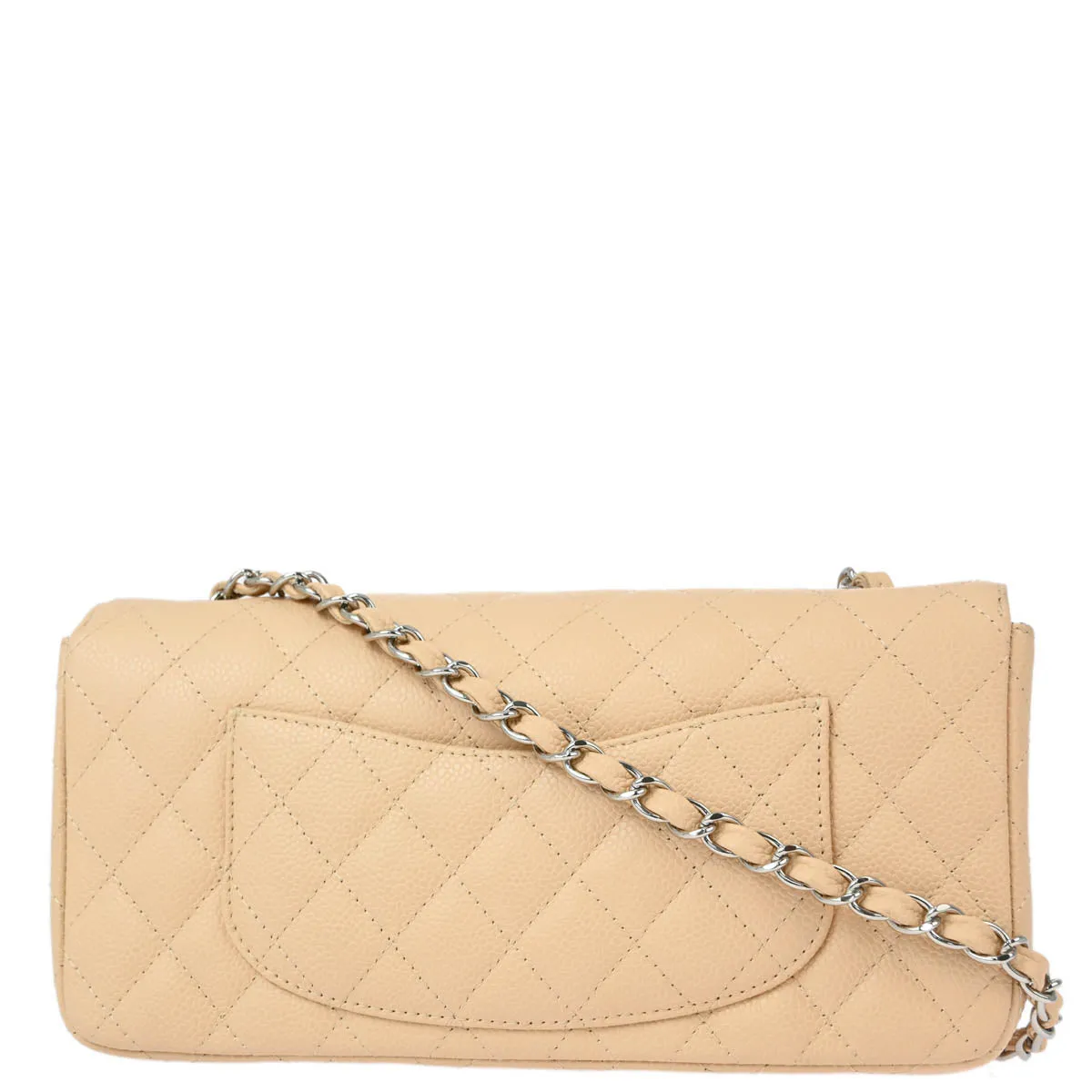 Chanel 2008-2009 Beige Caviar East West Shoulder Bag
