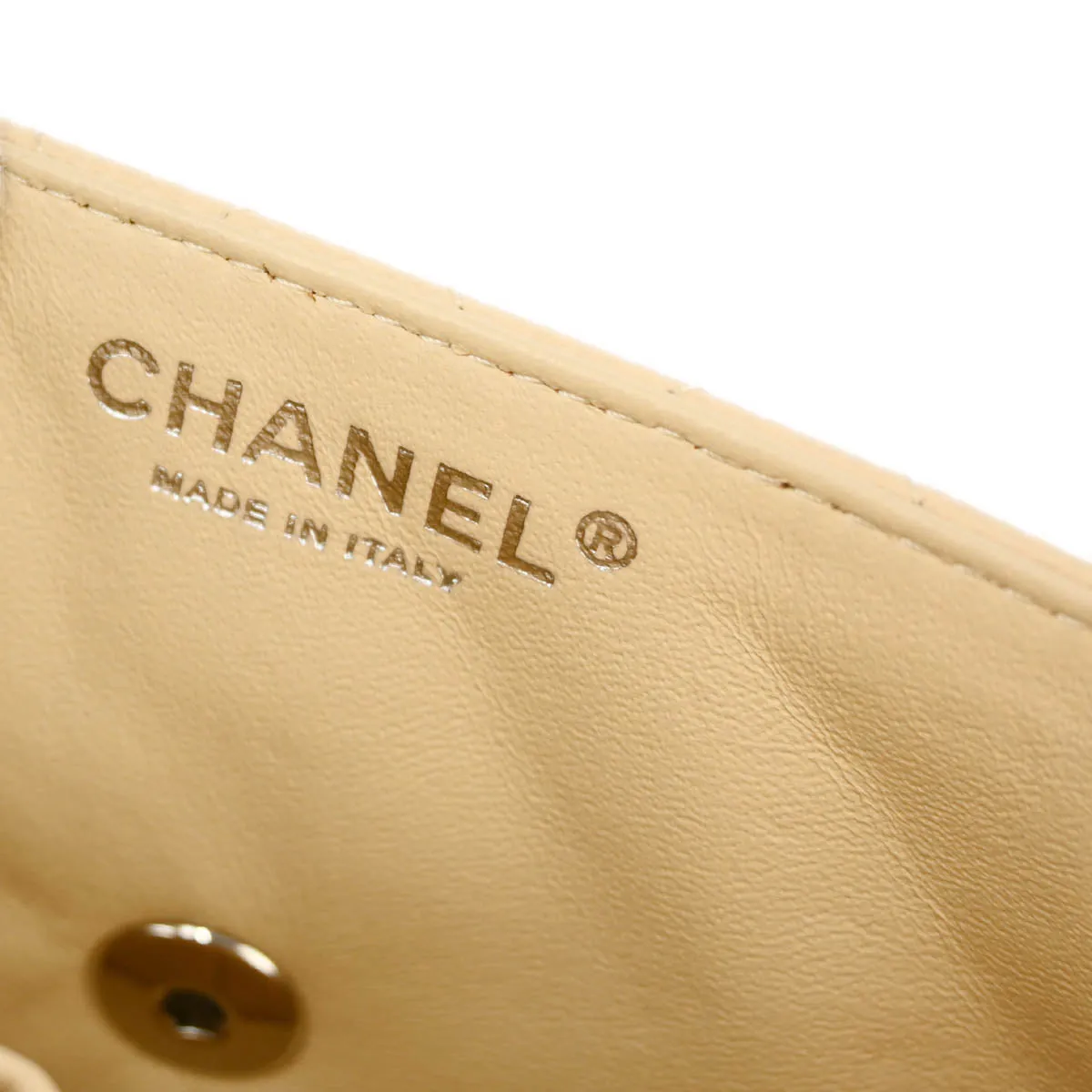 Chanel 2008-2009 Beige Caviar East West Shoulder Bag