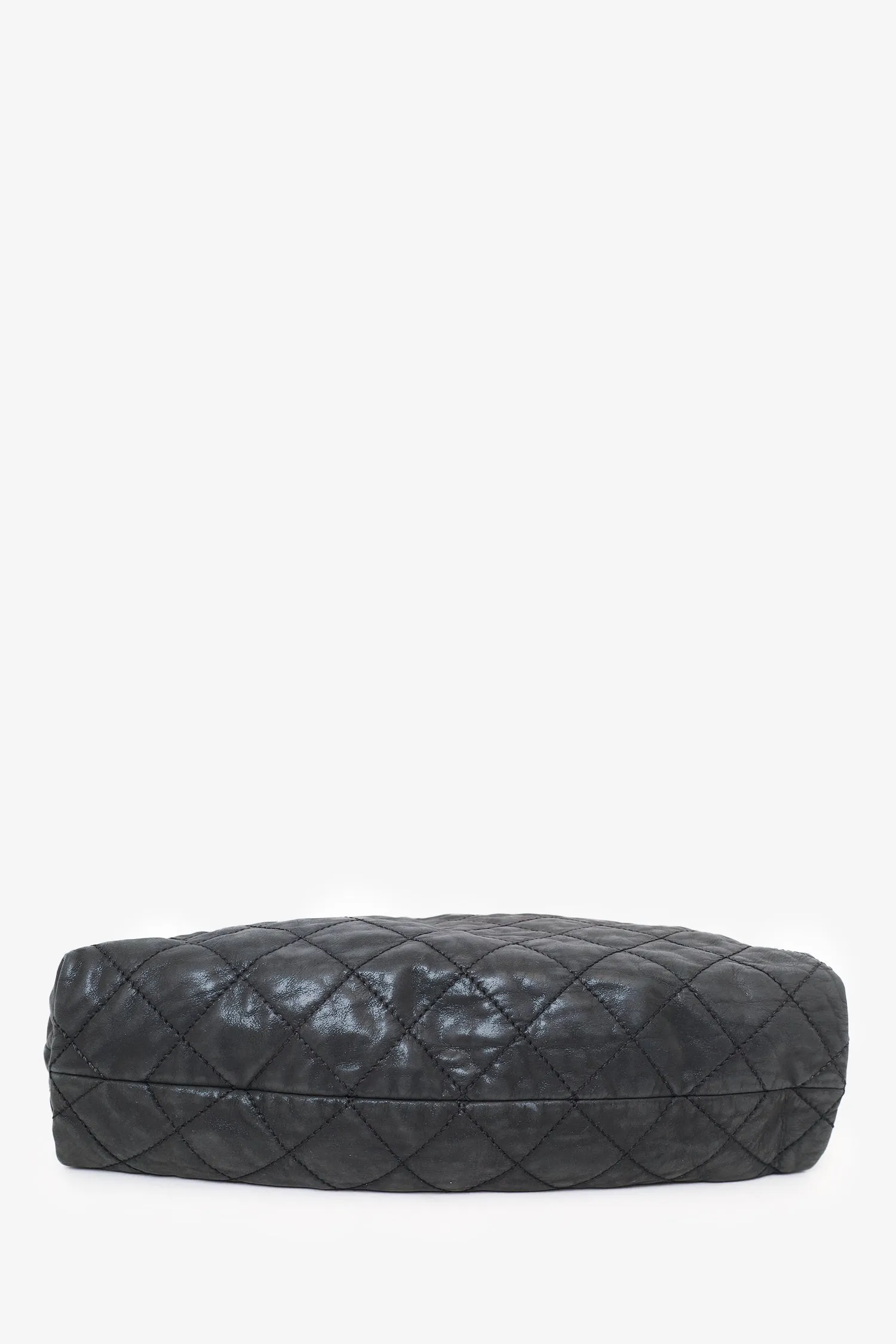 Chanel? 2012 Black Irridescent Leather Coco Daily Hobo Shoulder Bag