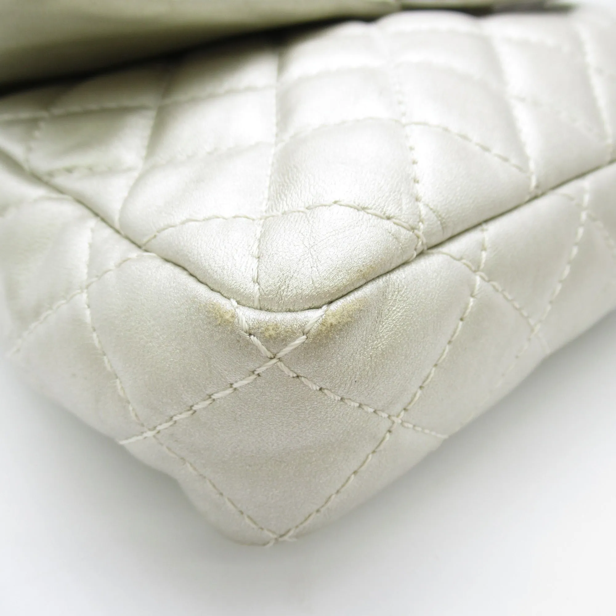 CHANEL 2.55Matelasse ChainShoulder Bag Silver Lambskin [sheep leather]