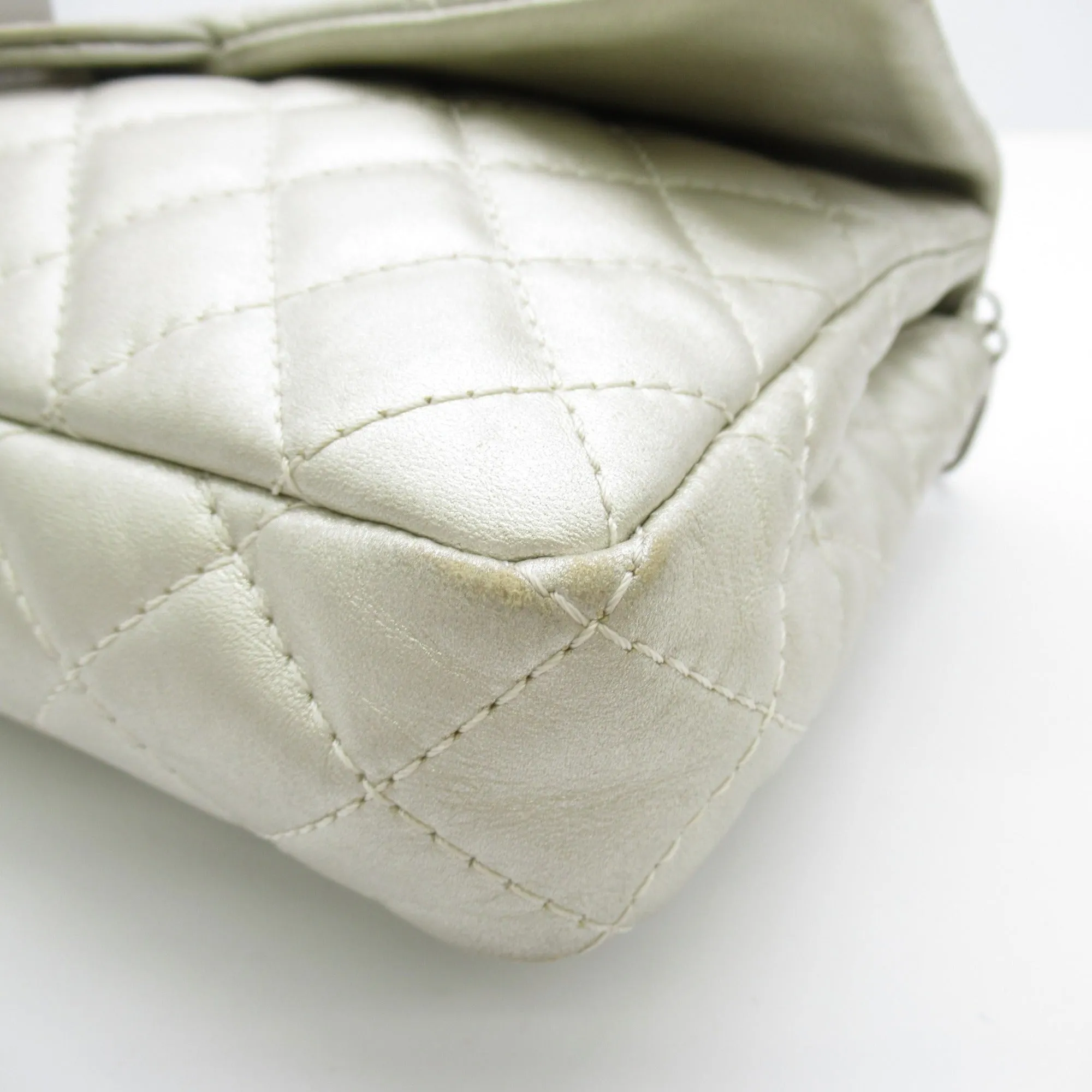 CHANEL 2.55Matelasse ChainShoulder Bag Silver Lambskin [sheep leather]