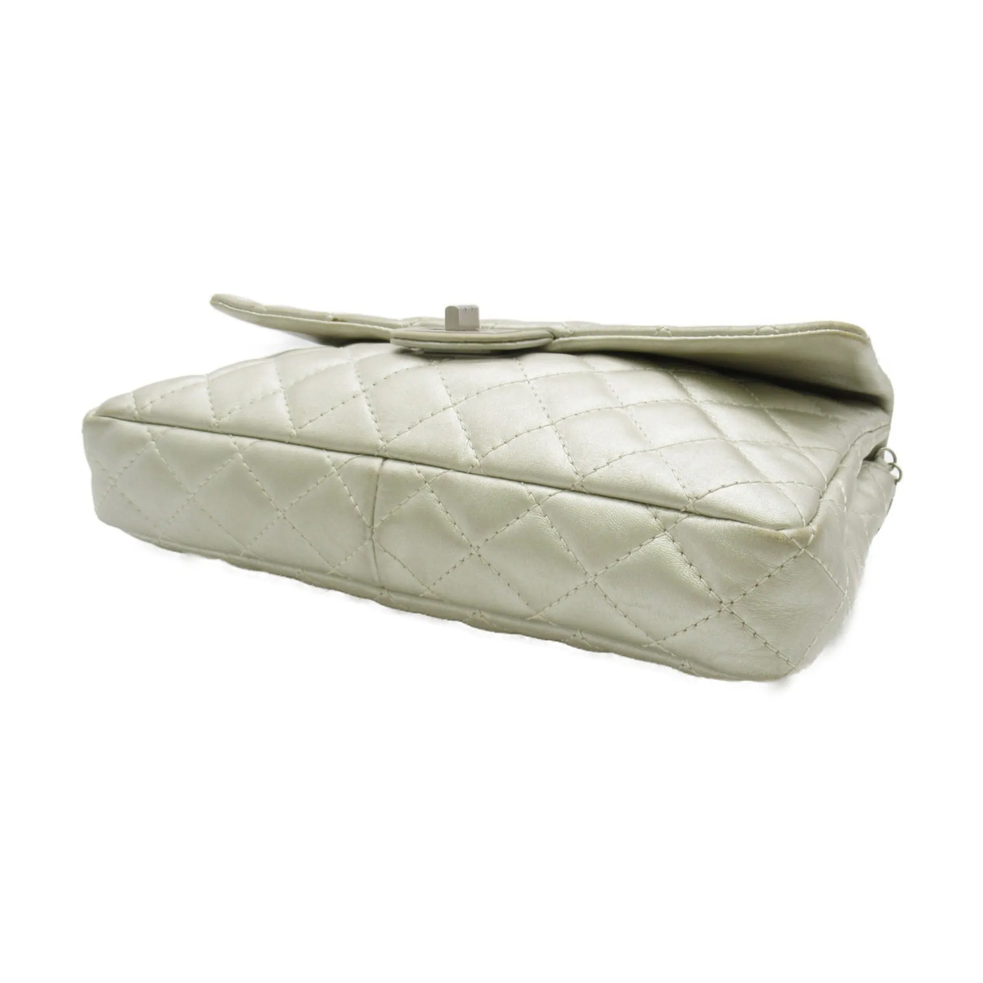 CHANEL 2.55Matelasse ChainShoulder Bag Silver Lambskin [sheep leather]